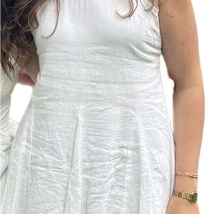 Beachy White Sleeveless Dress